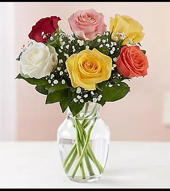 HALF DOZEN YELLOW ROSES