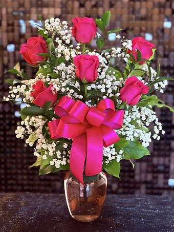 HALF DOZEN PINK ROSES