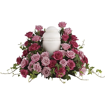 Pink Rose Wreath for Urn