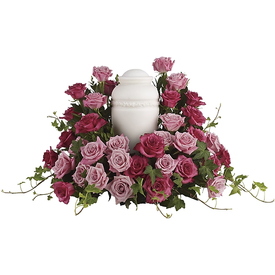 Pink Rose Wreath for Urn